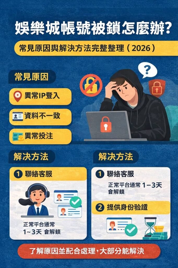 娛樂城安全 | 帳號被鎖怎麼辦 | 2026常見問題解決方案