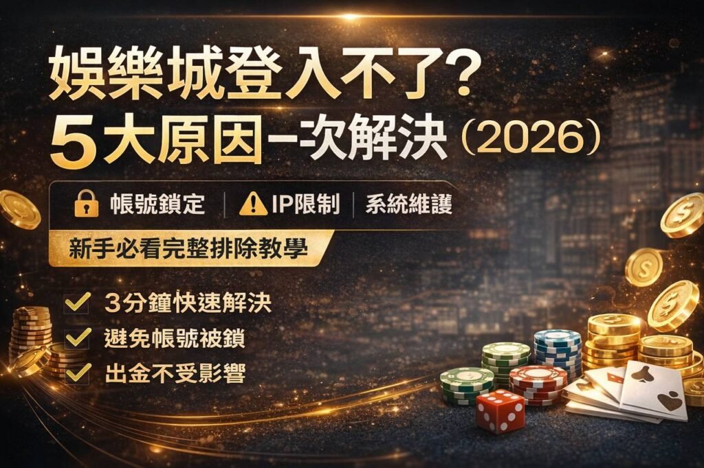 娛樂城登入不了怎麼辦 | 常見問題與解決方式整理
